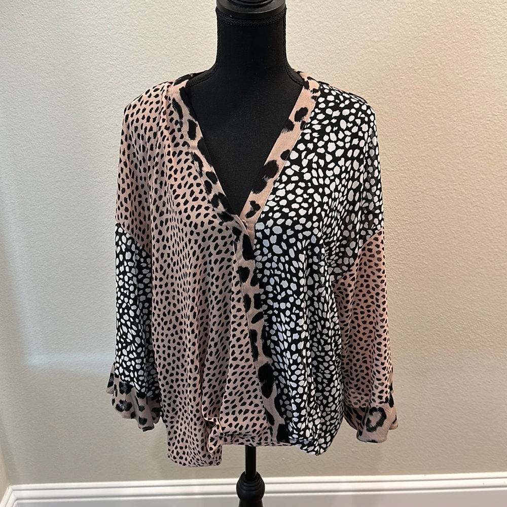 Umber Animal Print Blouse